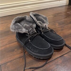 Ugg Black Fur-Lined Boots
